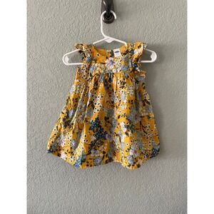 Old navy girls 3-6 months dress Summer Sleeveless Yellow Floral